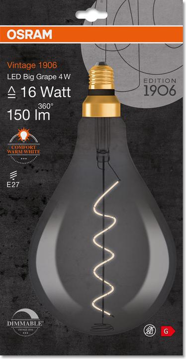 Actual product image Osram Vintage 1906 Led Big Special Shapes (E27, 5 W, 110 lm, 1 x, G)