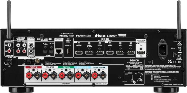 Image du produit Denon AVR S670H (5.1 canaux, FM, AM)
