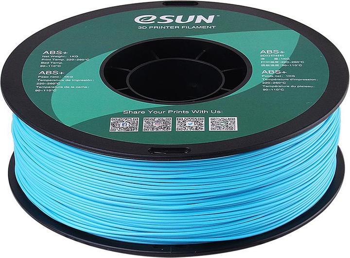 Productafbeelding eSUN ABS+ 1,75mm Lichtblauw 1kg 3D Filament (ABS, 1.75 mm, 1000 g, Blauw)