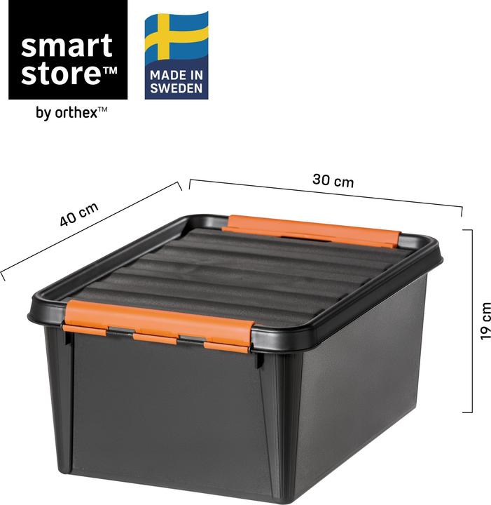 Produktbild Smartstore Aufbewahrungsbox PRO 15, 14 Liter, schwarz (30 cm, 14 l, 1x)