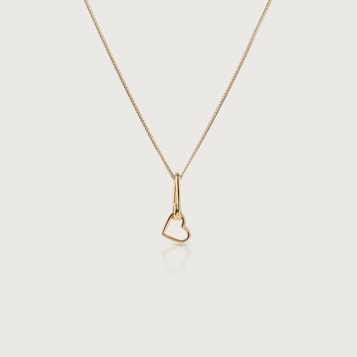 Produktbild Hey Harper Looped Heart Necklace (14k Gold plattiert, PVD Beschichtung)