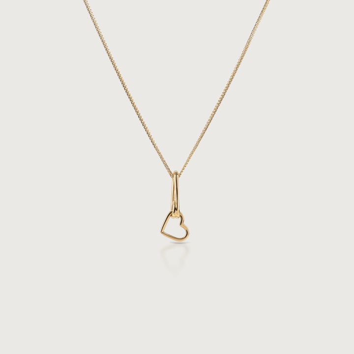 Produktbild Hey Harper Looped Heart Necklace (14k Gold plattiert, PVD Beschichtung)