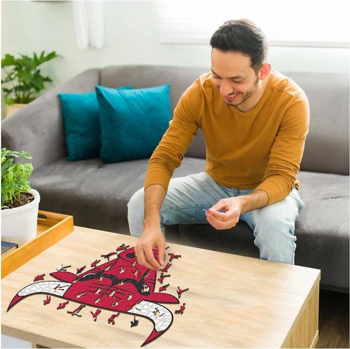 Produktbild Iconic NBA - Chicago Bulls - Logo - Holz Puzzle Grösse M (270 Teile) (270 Teile)
