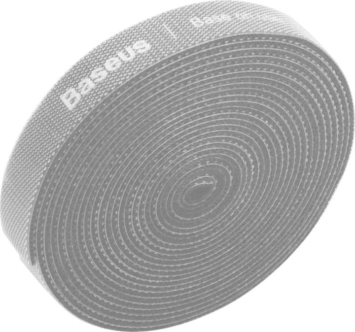 Actual product image Baseus Rainbow Circle Velcro Straps 3m Gray (Cable hole, 300 cm)