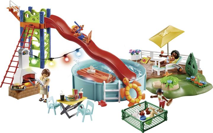 Produktbild Playmobil Poolparty mit Rutsche (70987, Playmobil City Life)