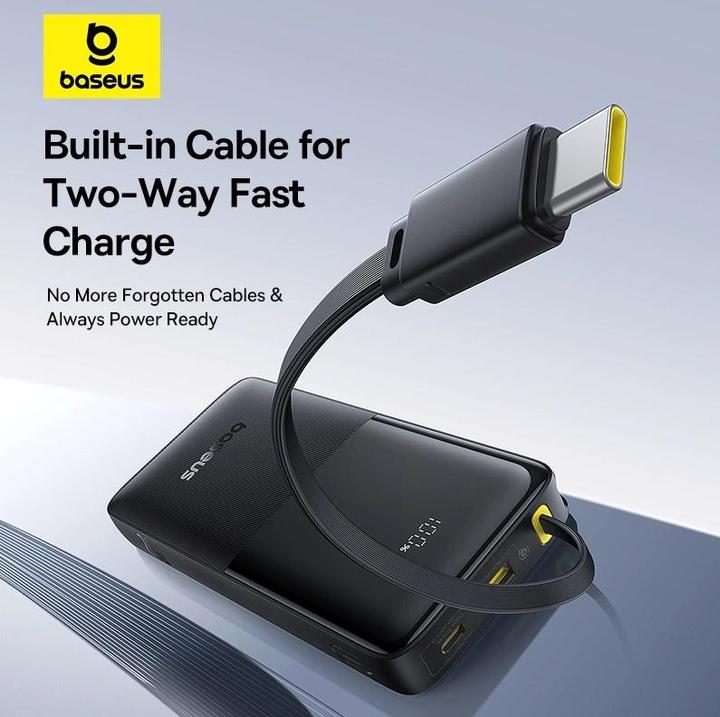 Image du produit Baseus Powerbank Bipow 2 10000mAh 20W (Black) (10000 mAh, 20 W, 37 Wh)