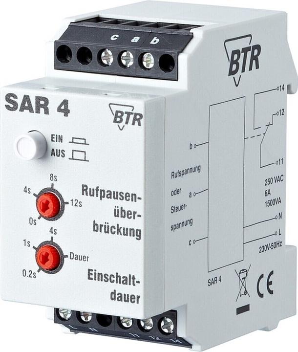 Actual product image Metz Connect BTR SAR 4 functions adjustable f. Top hat rail mounting / Please note technical data / light grey