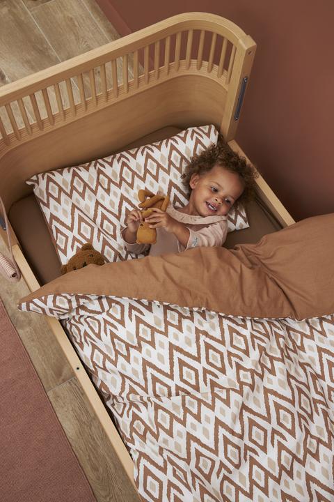 Actual product image Meyco Bed linen + sloop 100x135 cm ikat sand/toffee