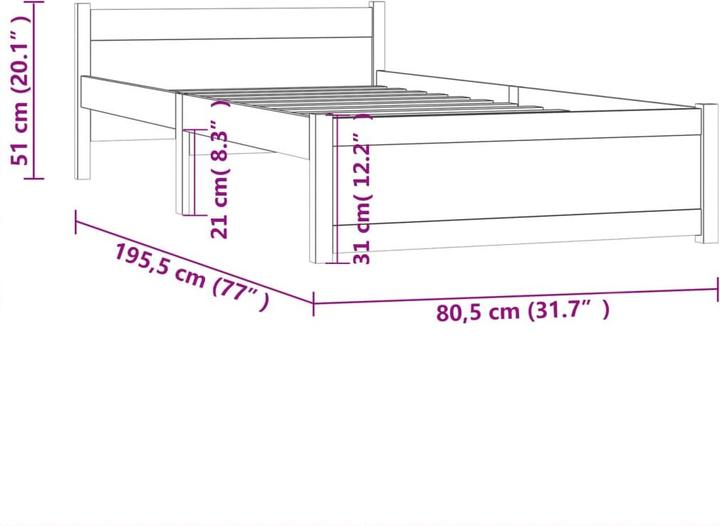 Actual product image vidaXL Camala (75 x 190 cm)