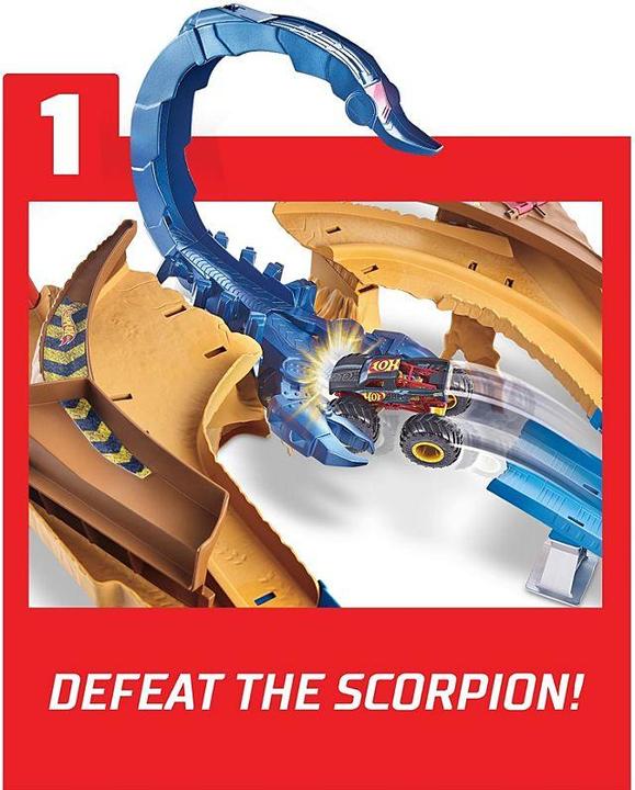 Produktbild Hot Wheels Monster Trucks Skorpion Beschleuniger Rennbahnset