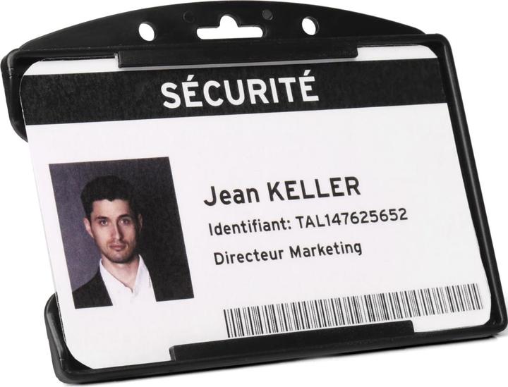 Tarifold Portabadge, fronte aperto, ritagli per le dita, L 90 x H 65 mm, plastica, diver...