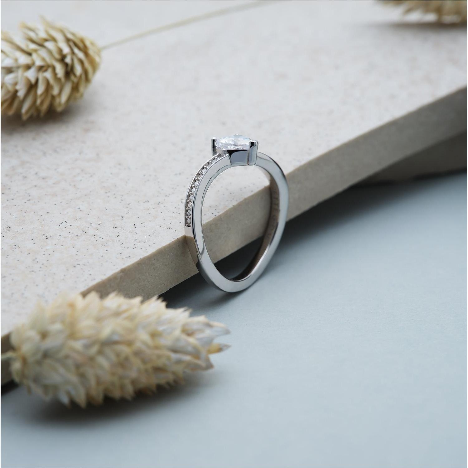 Thumbnail - Jette, Ring, Damenring LOVE DIAMOND, (61, 925 Silber)