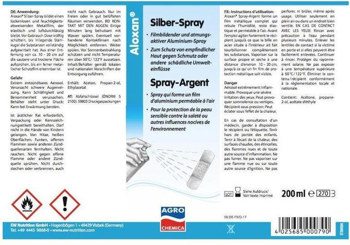 Actual product image Kerbl Aloxan silver spray