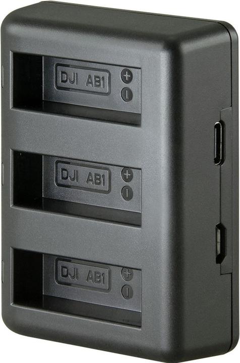 Actual product image Jupio Triple Charger Set for DJI Osmo Action + 2 Batteries (Camera battery charger)