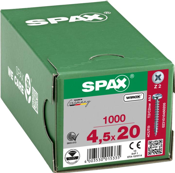 Produktbild Spax Spanplattenschrauben PH PZ2 4,5x20 mm (1000 Schrauben pro Stück)