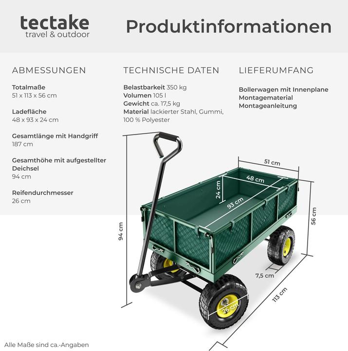Image du produit tectake Chariot à main