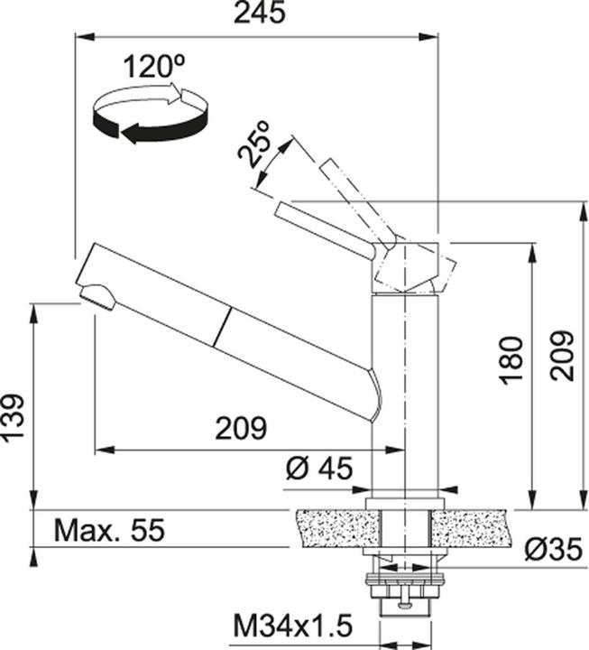 Actual product image Franke Orbit