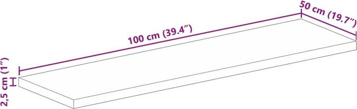 Image du produit vidaXL Tischplatte (100 x 50 cm)