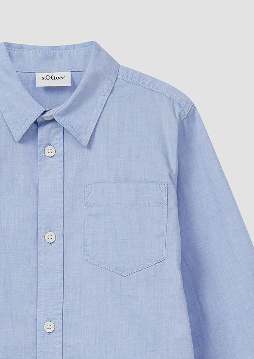 Immagine prodotto s.Oliver Hemd Baumwollhemd aus Chambray mit Brusttasche (116, 122)