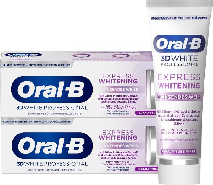 Oral-B 3D White Express Glänzendes Weiss 2x75ml