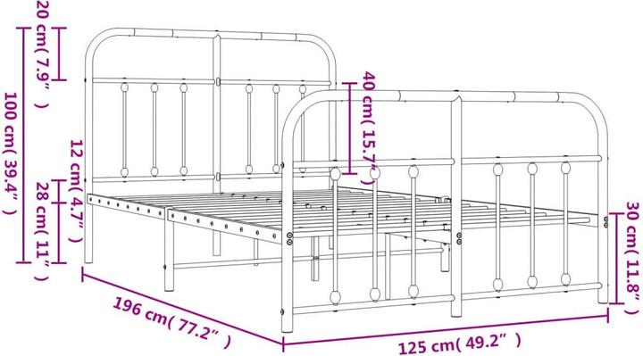 Image du produit vidaXL Bettgestell (120 x 190 cm)