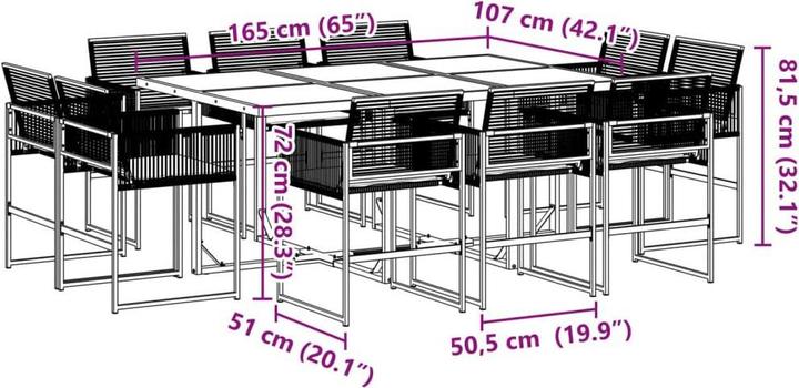 Produktbild vidaXL Garten Essgruppe