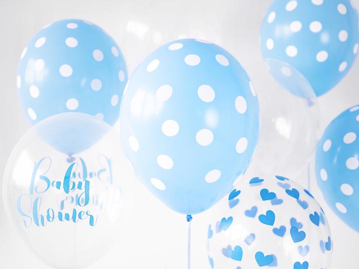 Image du produit Partydeco Ballons 30cm, Dots, Pastel Baby Blue (1 pkt / 50 pc.) (1 x)