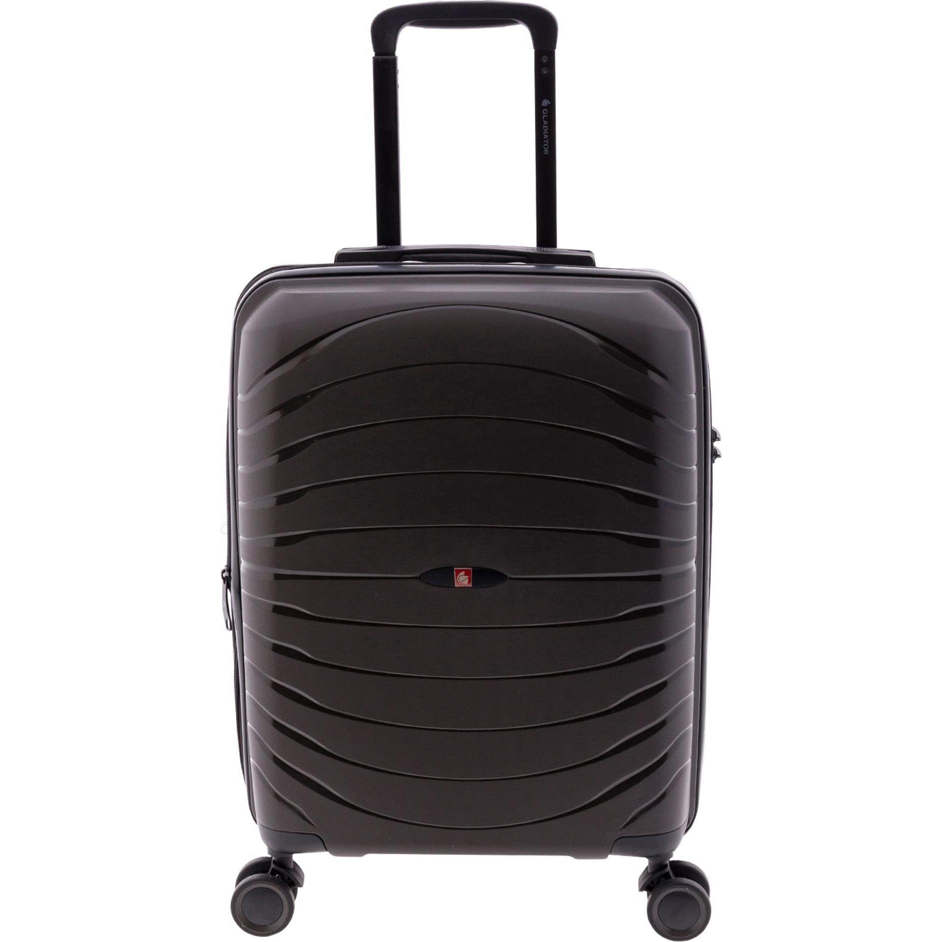 Wüsthof, Koffer, 3400 4 Rollen Kabinentrolley 55 cm mit Dehnfalte, Grau, (36 l, Handgepäck (bis 50l))