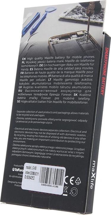 Produktbild Maxlife Akku für LG K8 K350N / K7 X210 BL-46ZH 2125mAh