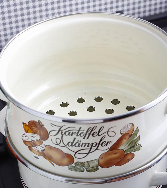 Produktbild ELO Kartoffeldämpfer (18 cm, Kochtopf, Dampfkochtopf, Stahl, Emaille)
