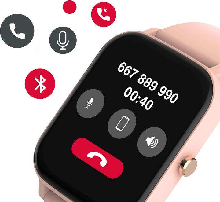 Actual product image Maxlife smartwatch MXSW-110 powder pink