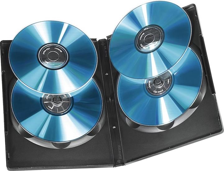 Image du produit Hama Boîtier vide pour DVD Quad Box, paquet de 5, S