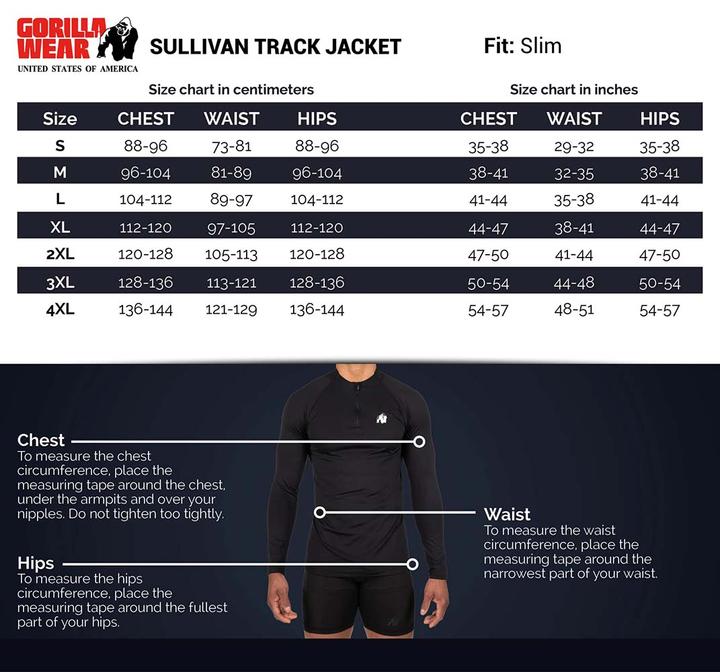 Actual product image Gorilla Wear Sullivan Track Jacket Grey (S)