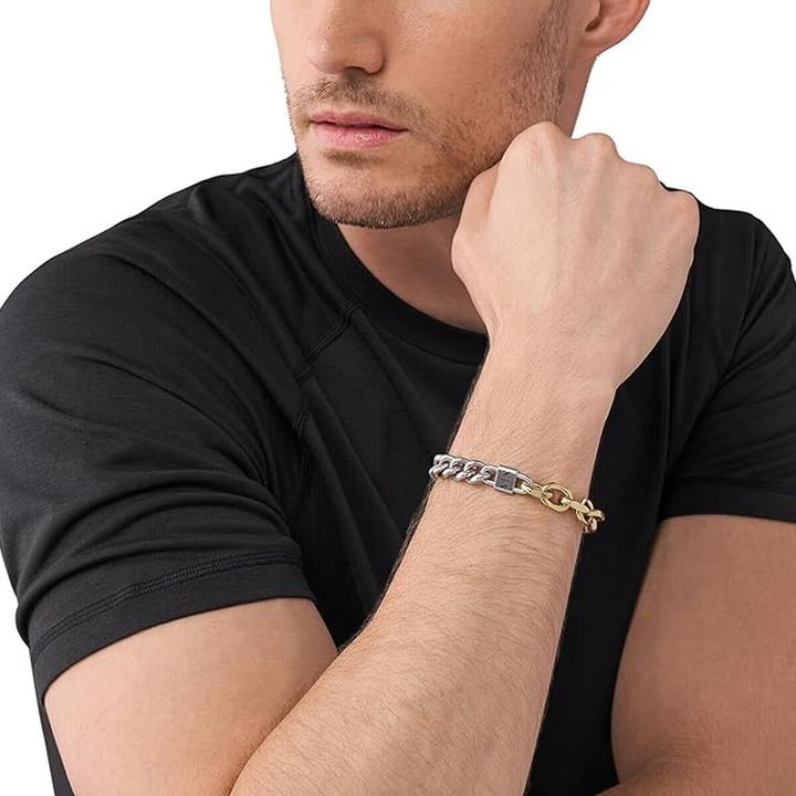 Produktbild Armani Exchange Timeless menÂ's bicolor bracelet AXG0115710 (19 cm, Edelstahl)