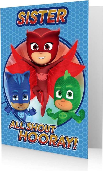 Actual product image PJ Masks Sister Characters Birthday Card (1 pcs.)