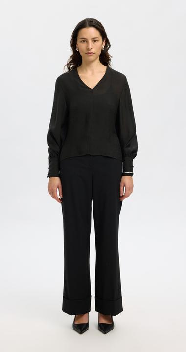 Produktbild Selected Femme V-Ausschnitt Langarmbluse (40)