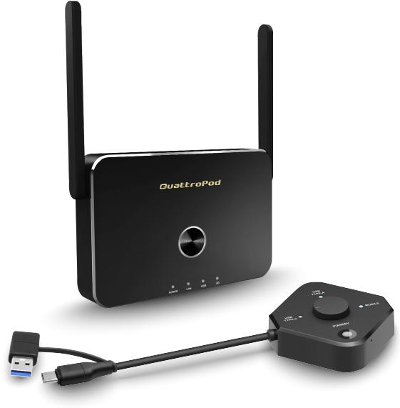 Produktbild EZCast Pro Quattropod USB Starter 1x Zender 1x Ontvanger (1 x U01, 1 x R01) Casting system for USB ( (3D Pass-through)