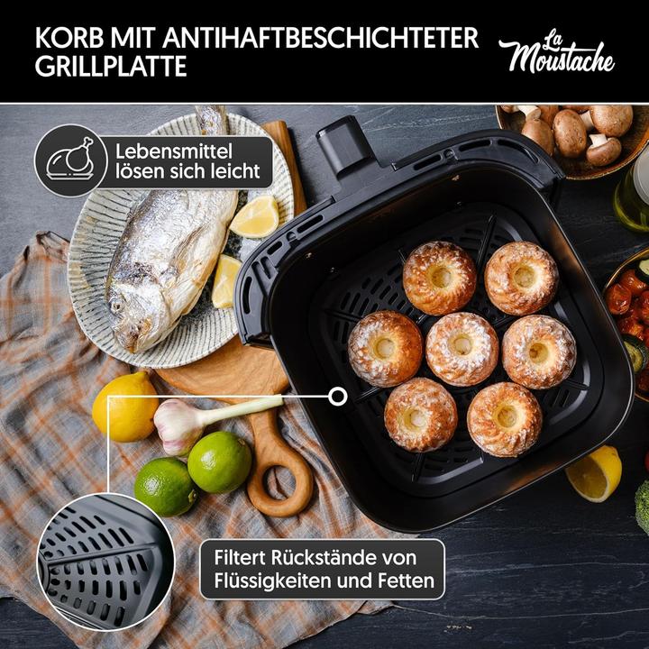 Immagine prodotto Moustache Heissluftfritteuse XL mit 6 Kochfunktionen (6,5L)