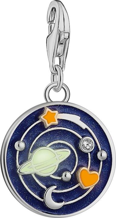 Produktbild Thomas Sabo Charm-Anhänger Galaxie mit bunter Kaltemaille Silber geschwärzt (925er Silber, Emaille)