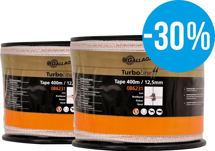 Gallagher Schriklint TurboLine (12,5 MM / Wit) - 2 x 400 Meter