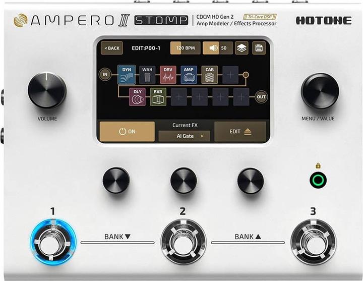 Actual product image Hotone Ampero II Stomp Amp Modeler / Effects Processor (Guitar)