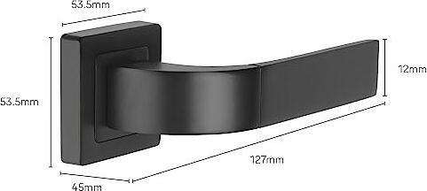 Produktbild Yale Türgriff Ypp7-B-Pc Bologna Schwarz Aluminium (Türgriff)