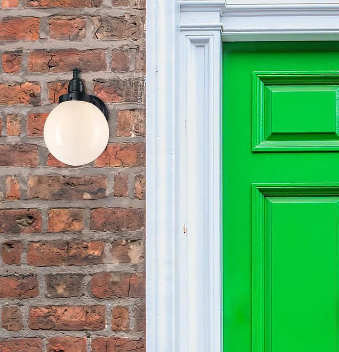 Actual product image Westinghouse Outdoor Wall Light Eddystone Sphere Opal Single Flame (E27, IP44)