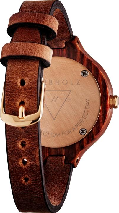 Actual product image Kerbholz Hinze Rosewood Cognac (Analogue wristwatch, 35 mm)