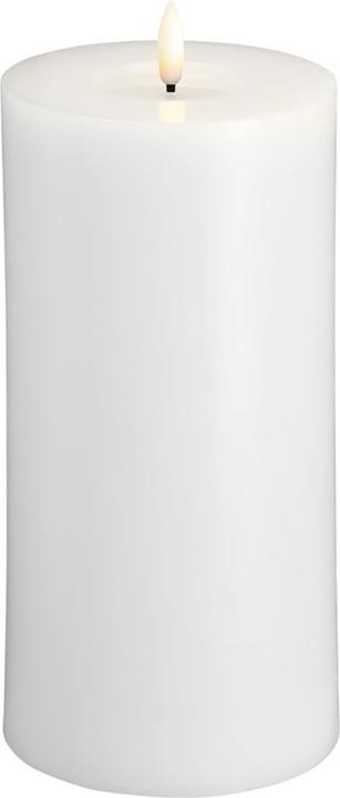 Konjac Sponge Moods & More MM LED pillar candle, Silk, Melted, Classic white, 99x200 mm