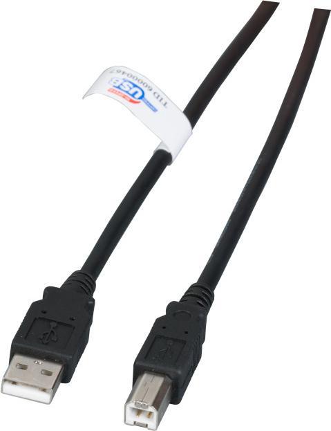 EFB Elektronik K5203.1 1m USB A USB B Männlich Männlich Schwarz USB Kabel (1 m, USB 2.0)
