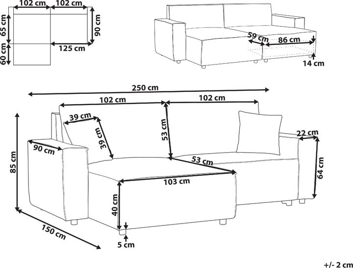 Produktbild Beliani Karila (Ecksofa)