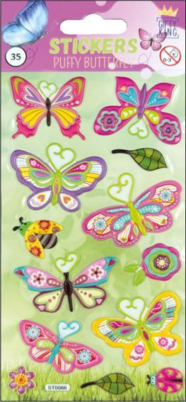 Produktbild King Aufkleber 3D-Effekt Glossy Butterfly