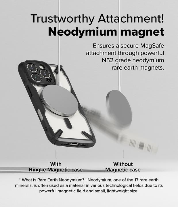 Actual product image Ringke Case for iPhone 16 Pro FUSION X MAGNETIC BLACK (Apple iPhone 16 Pro)