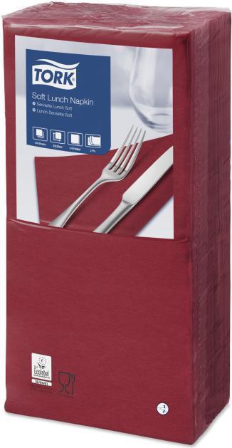 Actual product image Tork 477411 Papierserviette Bordeaux 150 Stück(e) (150 pcs., 33 x 33 cm)